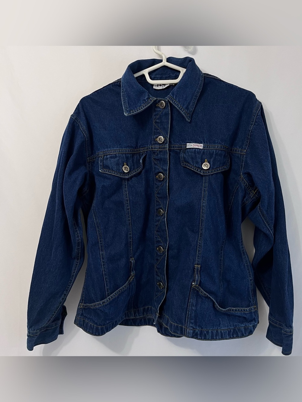 HS Express Vintage Woman’s Navy Blue Classic Denim Jacket
